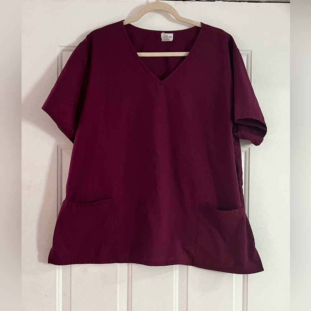 Generic Maroon Scrub Top